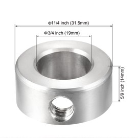 uxcell Drill Stop 3/4" I.D. Stainless Steel for Set Screws Chuck Woodworking Drill Bits Depth Holder 2Pcs