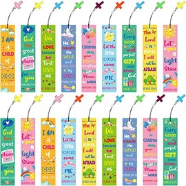 18 Pieces Christian Bookmarks Bible Verses Religious Gift Scripture Inspirational Quotes Bookmarks Page Markers Supplies Sunday School Gifts Church Supplies for Kids Teens Adult Teachers Mother Day
