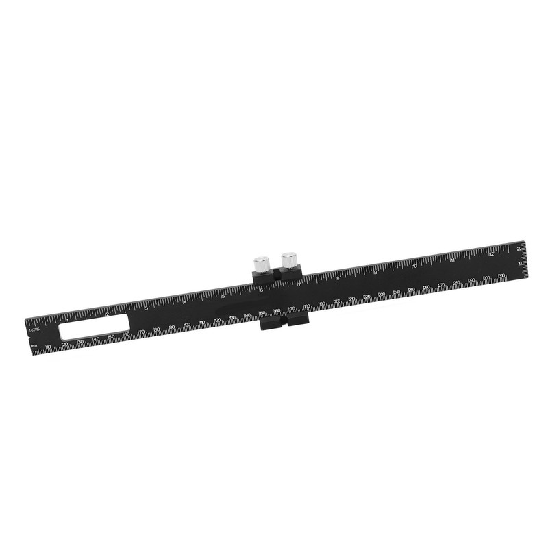 T Square Woodworking Ruler Aluminum Alloy Adjustable Slide Stop Scribing