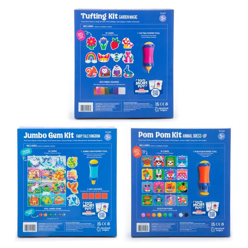 Educational Insights Creative Craft Kit – Tufting, Pom Poms &