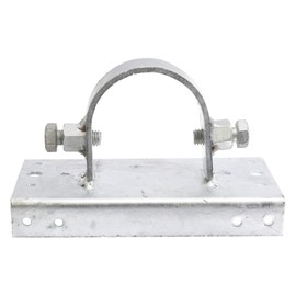 Chain Link Fence 2 1/2" [2 3/8" OD] x 6" Wood to Steel Post Adapters | Adapter Brackets | Wood Fence Steel Post Bracket (Pack of 4)