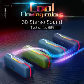 ZEALOT S55 Portable Wireless Speaker with BT 5.0 Technology Waterproof & Dustproof Speakers TWS Series Stereo Scene HiFi Sound Support AUX U Disk TF Card Long Playtime Subwoofer Portable Perfect for Party