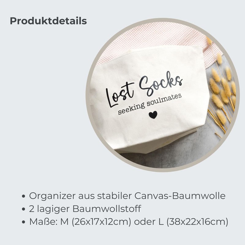 Geschenkidee zum Einzug oder Umzug | "Lost Socks" | Aufbewahrungskorb