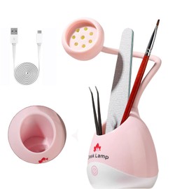 Maizoon Gooseneck Nail Lamp Desktop Rechargeable Battery 36w with 8 LED Beads Foldable Manicure Dryer Holder Fast Light Curing