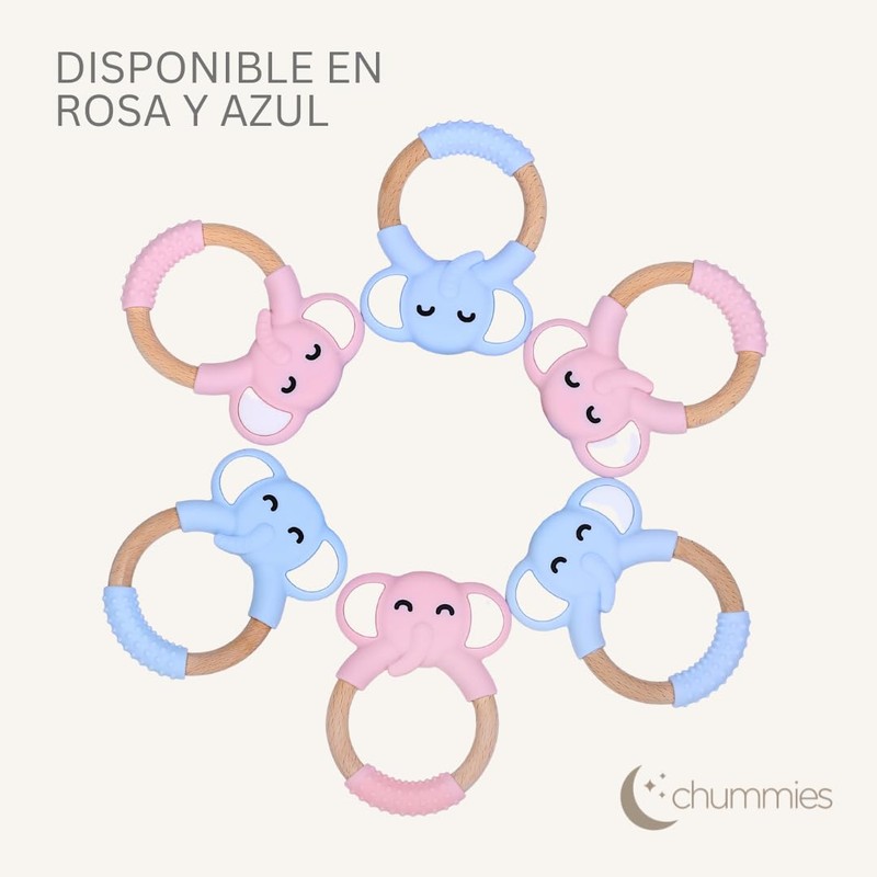 chummies | Dona de Elefante mordedera de silicon y madera