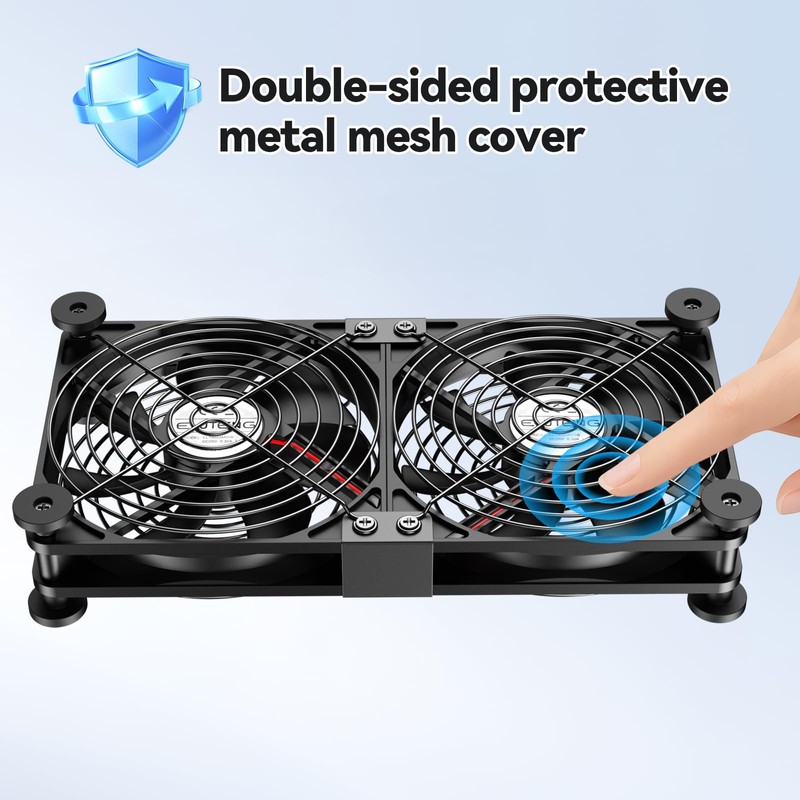 ELUTENG Dual USB Computer Fan 120mm