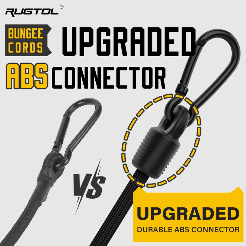 Bungee Cords with Hooks, Upgrade 30cm Adjustable Bungee Cords with