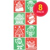 Baker Ross FE885 Santa Claus Workshop Stencils - 8 Pieces,