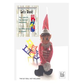 ELF PROPS - The elf is Balancing the Chairs - Game Props Ideas Joke Christmas Decoration