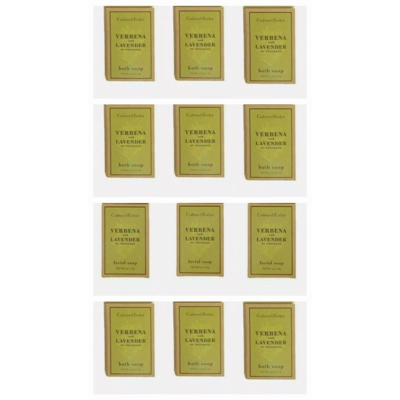 Crabtree & Evelyn verbena Lavender Soap 1.25oz (35g) Set of