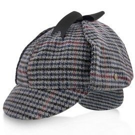 Walrus Hats Fox & Hound Multi-Colored Wool Blend Checkered�Sherlock Holmes Hat