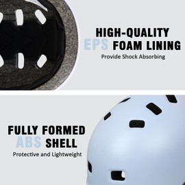 Youth Kids Bike Helmet, Skateboard Bicycle Helmet for Age 5-8-10-12-14 Teen Boys Girls Adjustable and Multi-Sport for Scooter Roller Skate (Blue Pink Gradient, Medium)