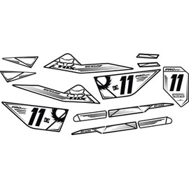 Razor Pro Spec Dirt Rocket Graphics kit decals  THICK AND HIGH GLOSS ......