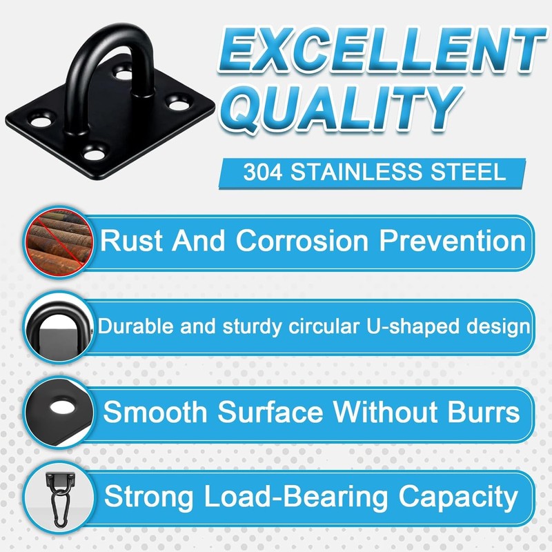 JUTOSU Ceiling Hook Pad Eye Plate Rectangular Eye Plate Wall