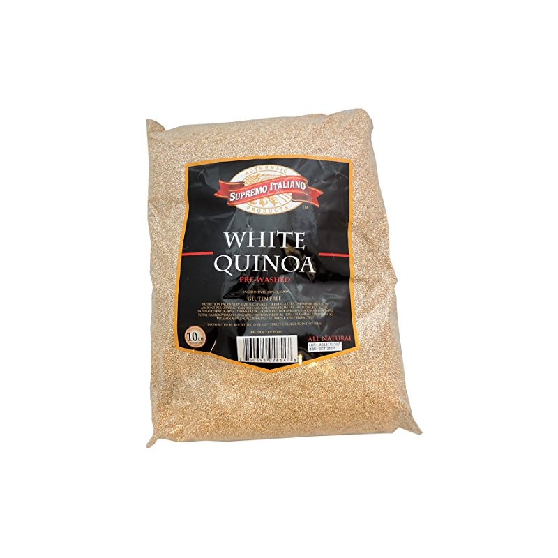 Supremo Italiano: Prewashed White Quinoa 10 Lb