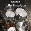 CAROTE 8"+10" Stainless Steel Frying Pan Set, Non-Toxic PTFE &