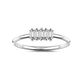 MILACOLATO 925 Sterling Silver Rings for Women Engagement Gold Rings Eternity Promise Cubic Zirconia Rings for Anniversary Wedding Sizes L to V-S7