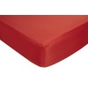 Impressions Fusion Soft Touch Microfibre Polyester Kingsize Red Fitted Sheet