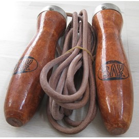 'Money Introductory Price for a limited time only. Bay jumptime 290 cm Professional Leather Skipping Rope with Ball Bearing and Weight® Real Wood Handles; High Speed Skipping Rope Boxing Jumping Rope Training Rope Very Thick Leather Jump Rope Ball-Bearin