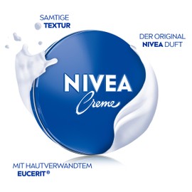 NIVEA Creme Dose Universalpflege, klassische Feuchtigkeitscreme für alle Hauttypen, reichhaltige Hautpflege mit hautverwandtem Eucerit (75 ml)