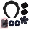 Esther Spa Headband and Wristbands Set with Hair Clip and