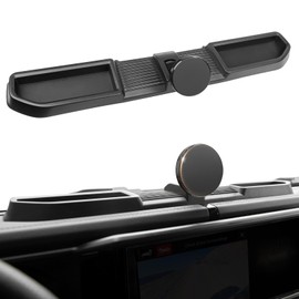 OUSUWO Magnetic Dash Phone Mount for 2024 2025 Jeep Wrangler JL JLU & Gladiator JT Accessories Multi-Mount Phone Holder Dashboard Storage Tray with Extra Clip Bracket, Not for Oil-Electric 4xe