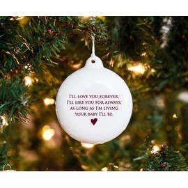 Susabella - As Long as I'm Living Your Baby I'll Be, Gift for Mom, Bulb Christmas Ornament - Gift Boxed