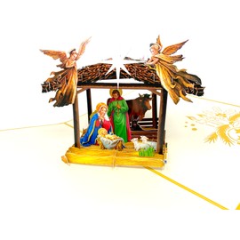3D Pop Up Nativity Christmas Cards | Nativity | 3D Christmas Cards Pop Up | Greeting Cards For Loved Ones This Holiday Season