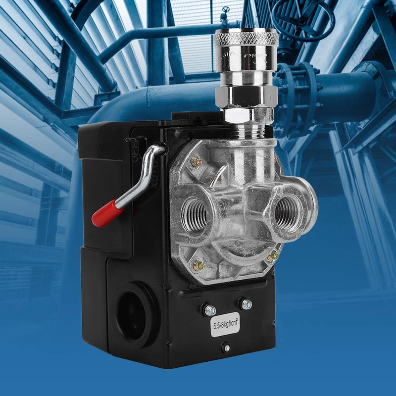 Válvula Reguladora de Presión Automática 4 Puertos G1/4 75-120 psi