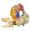 Rooster Trinket Box Embedded Rhinestone Alloy Bright Colors Wide Application
