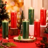 MTLEE 6 Pack Christmas Candles in Glass Cylinder Gifts for