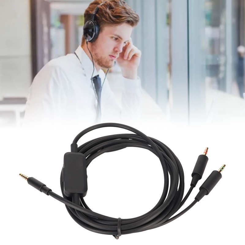 Replacement Headphone Cable 3.5mm Volume Control Sound Cable Compatible for