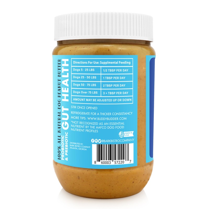 BUDDY BUDDER Bow-Wow Blueberry (probiotic + prebiotic), 100% Natural Dog