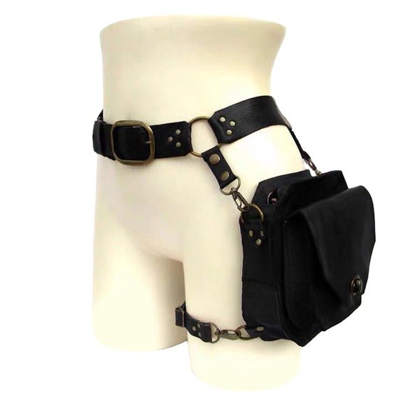 ZHOUSUFEN Medieval Waist Belt Drop Leg Bag Steampunk Waist Pack