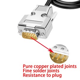 ANMBEST DB15 VGA Solderless Breakout Connector with 5Ft 24AWG Replacement Cable, Metal Shell 3+9 DB15 3Row Serial Plug to 15-Pin Port Terminal Male Adapter Connector Breakout Board