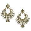 Bodha Antique Silver Traditional Indian Chandbali Earring (SJ_936)