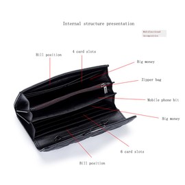 Yocipa Genuine Leather Wallet, Shoulder Bag, Women's, Chain Bag with Wallet Function, Large Capacity, Wallet, Smartphone Shoulder Bag, Multi-functional Mini Pochet, Lightweight, antique silver