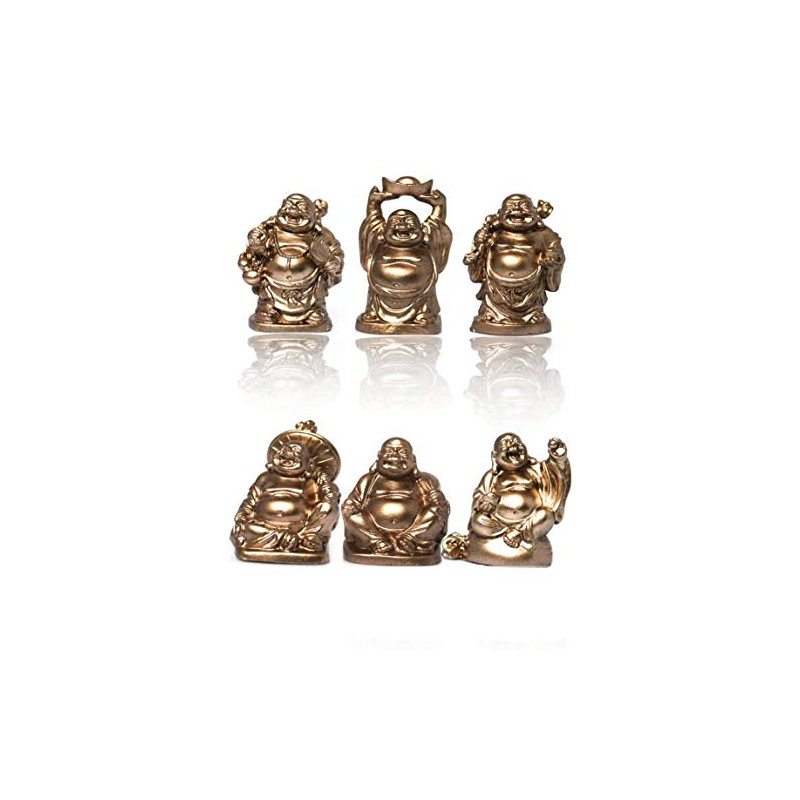 6 Different Buddha Figurines Happy Buddha Lucky Charm