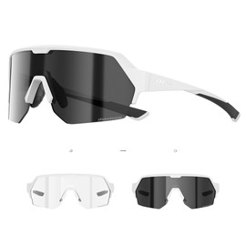 ​KAPVOE Photochromic Cycling Glasses for Men Women with UV400 Protection Sports Sunglasses for Mountain Biking Running MTB baseball softball