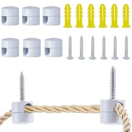 GORGECRAFT Set of 8 Swag Hooks for Ceiling Hanging White Ceiling Hooks for Hanging Lights Swag Hooks Super Load Aluminium Metal Ceiling Light Hooks for Hanging Cable Attachment