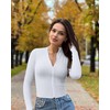 OQQ Womens 2 Piece Long Sleeve Tops Stand Neck Front