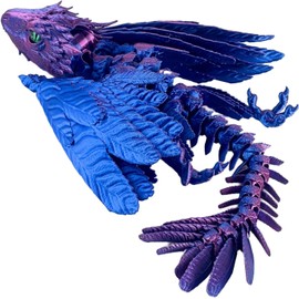 Feathered Wyvern Dragon, 3D Printed Dragon, Articulated Dragon, Fidget Dragons, 3D Printed Toys, Desktop Pet