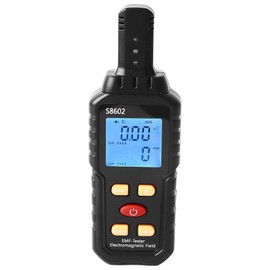 3 in 1 Electromagnetic Field Radiation Detector, Handheld Digital EMF Meter, Multifunction of Electric and Magnetic Radiation and Temperature, for Home, Office, Outdoor