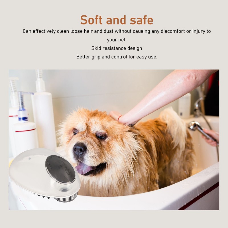 Pet Bath Brush 2 In1 Pet Shampoo Brush Soft Safe