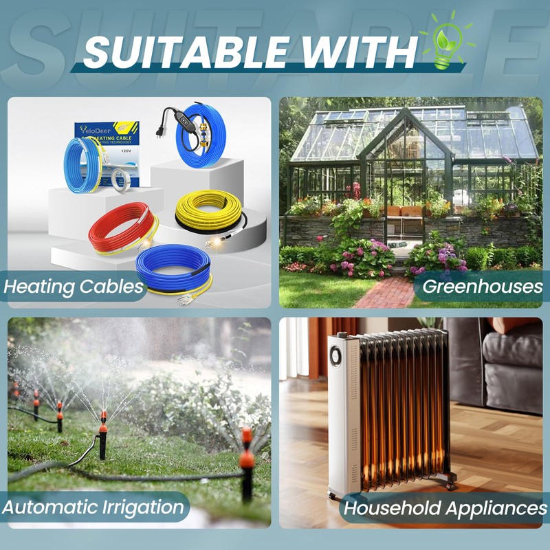 110~120 V YeloDeer Temperature Controller for in Pipe Heating Cable
