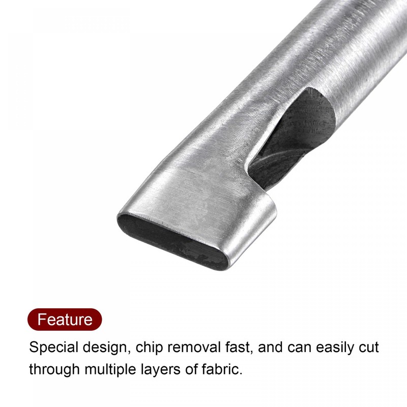 sourcing map Oval Hole Punch 5x22mm Leather Hollow Cutter Oblong