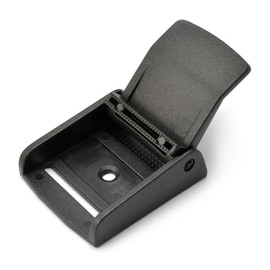 Set of 2 Plastic 40 mm x 3 mm, Colour: Black – Ganzoo Adjusting Buckle Belt Buckle