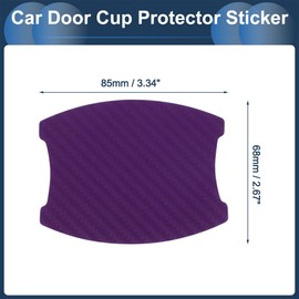 INFINAUTO 3D Car Door Handle Scratch Protector, 68x85mm Car Door Handle Protective Film Purple, 4 Pcs