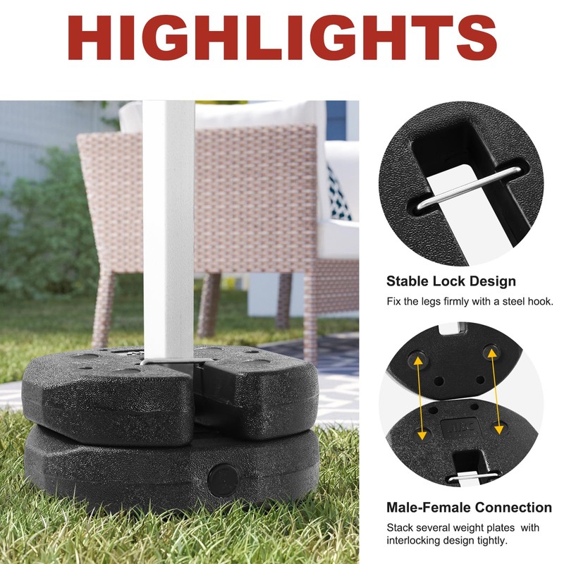 ABCCANOPY Easy Canopy Weights with Lock Design for Wind Resistance,