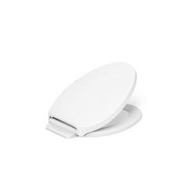 KOHLER K-28004-0 Drift ReadyLatch Quiet Close Elongated Toilet Seat, White, Grip-Tight Installation, Slam Prevention